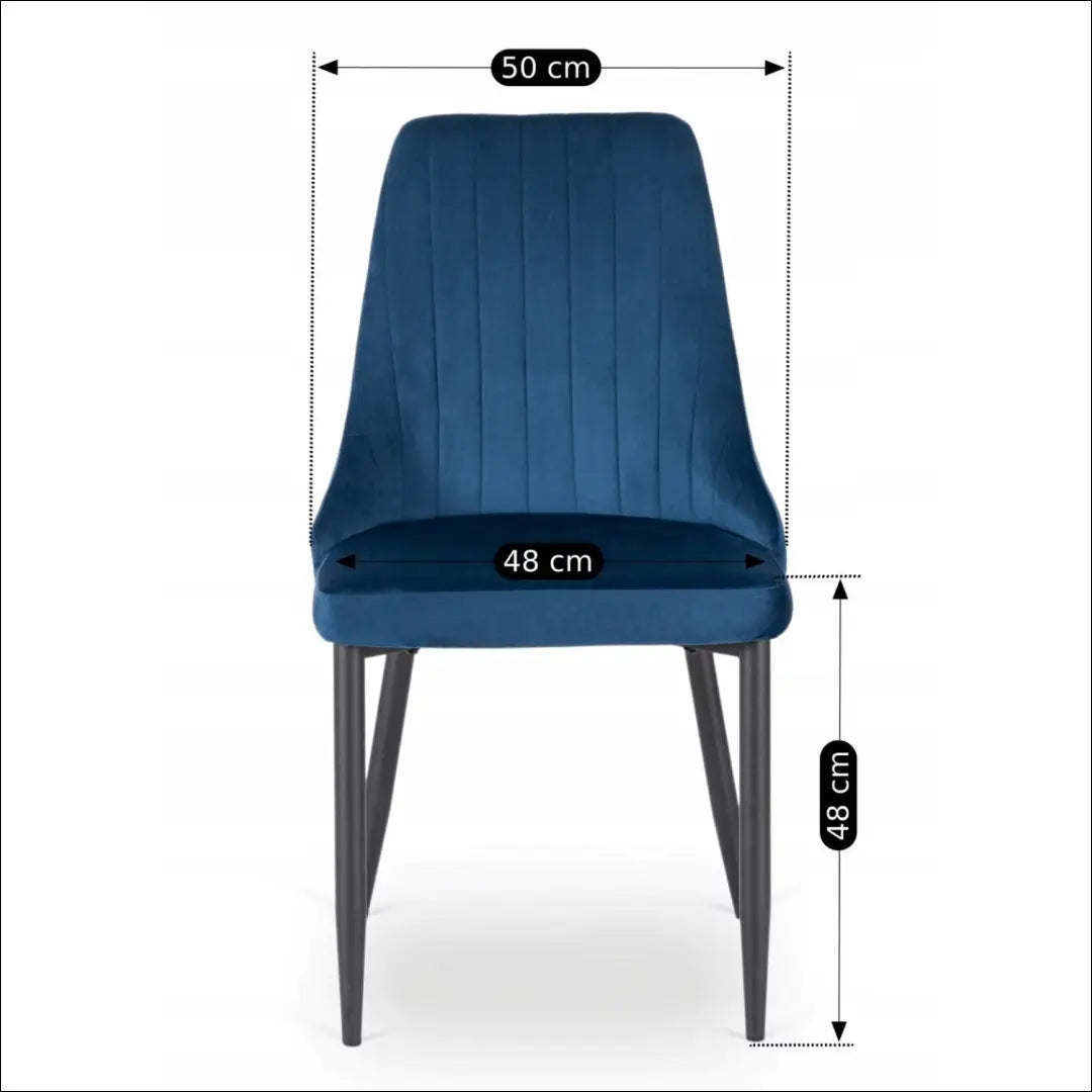 Kėdė su veliūro audiniu tamsiai mėlynos spalvos TE551 - €51 Save 15% 50-100, __label:Pristatymas 5-14 d.d., elite,