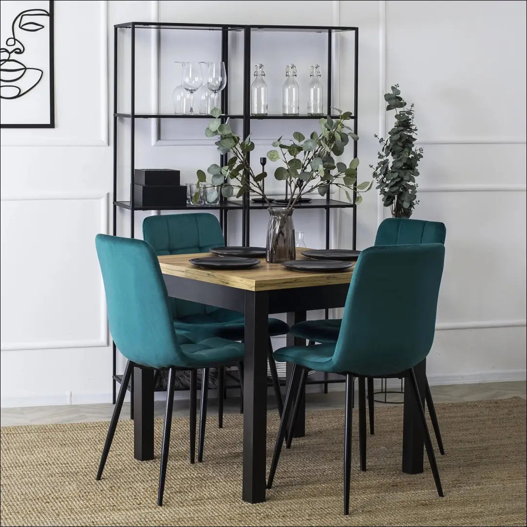 Kėdė su veliūro audiniu TE122 - €35 Save 15% 25-50, __label:Pristatymas 5-14 d.d., elite, Krzesła, spalva-turkio Turkio