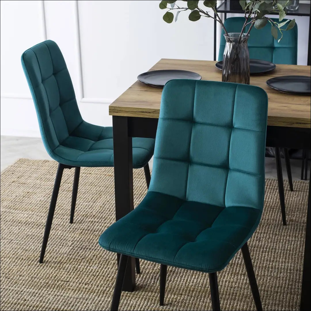 Kėdė su veliūro audiniu TE122 - €35 Save 15% 25-50, __label:Pristatymas 5-14 d.d., elite, Krzesła, spalva-turkio Turkio