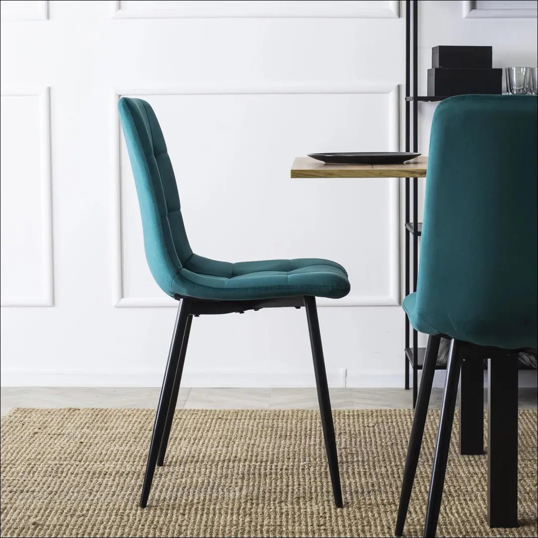 Kėdė su veliūro audiniu TE122 - €35 Save 15% 25-50, __label:Pristatymas 5-14 d.d., elite, Krzesła, spalva-turkio Turkio