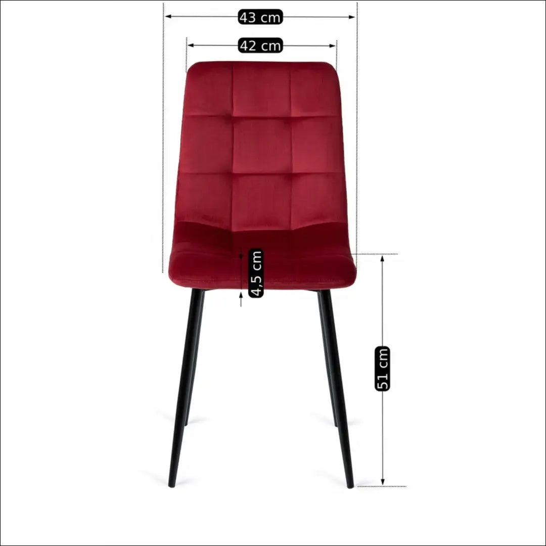 Kėdė su veliūro audiniu TE202 - €34 Save 15% 25-50, __label:Pristatymas 5-14 d.d., elite, Krzesła,