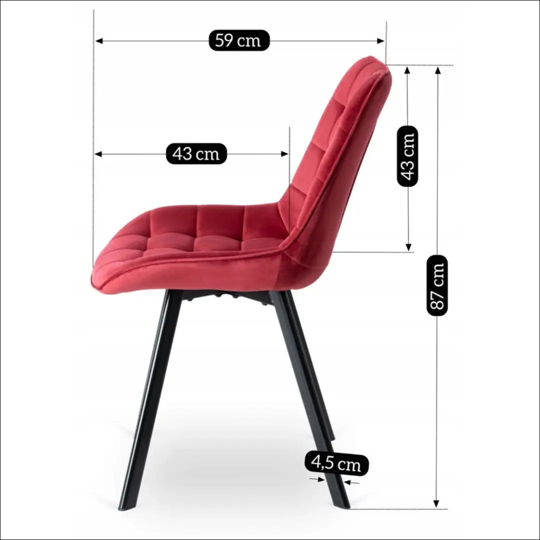 Kėdė su veliūro audiniu TE422 - €52 Save 15% 50-100, __label:Pristatymas 5-14 d.d., elite, Krzesła,