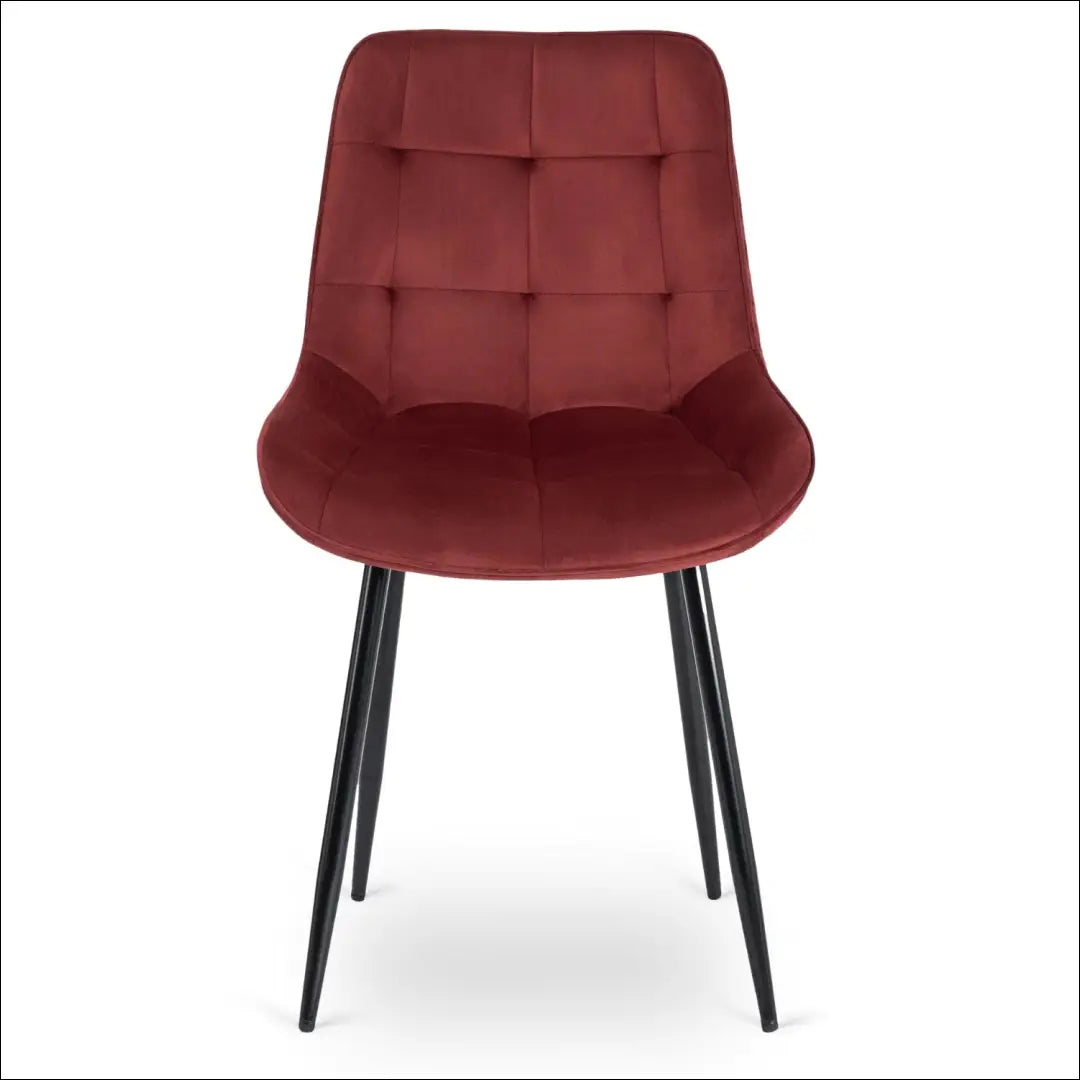 Kėdė su veliūro audiniu TE797 - €43 Save 15% 25-50, __label:Pristatymas 5-14 d.d., elite, spalva-raudona-ir-bordo,