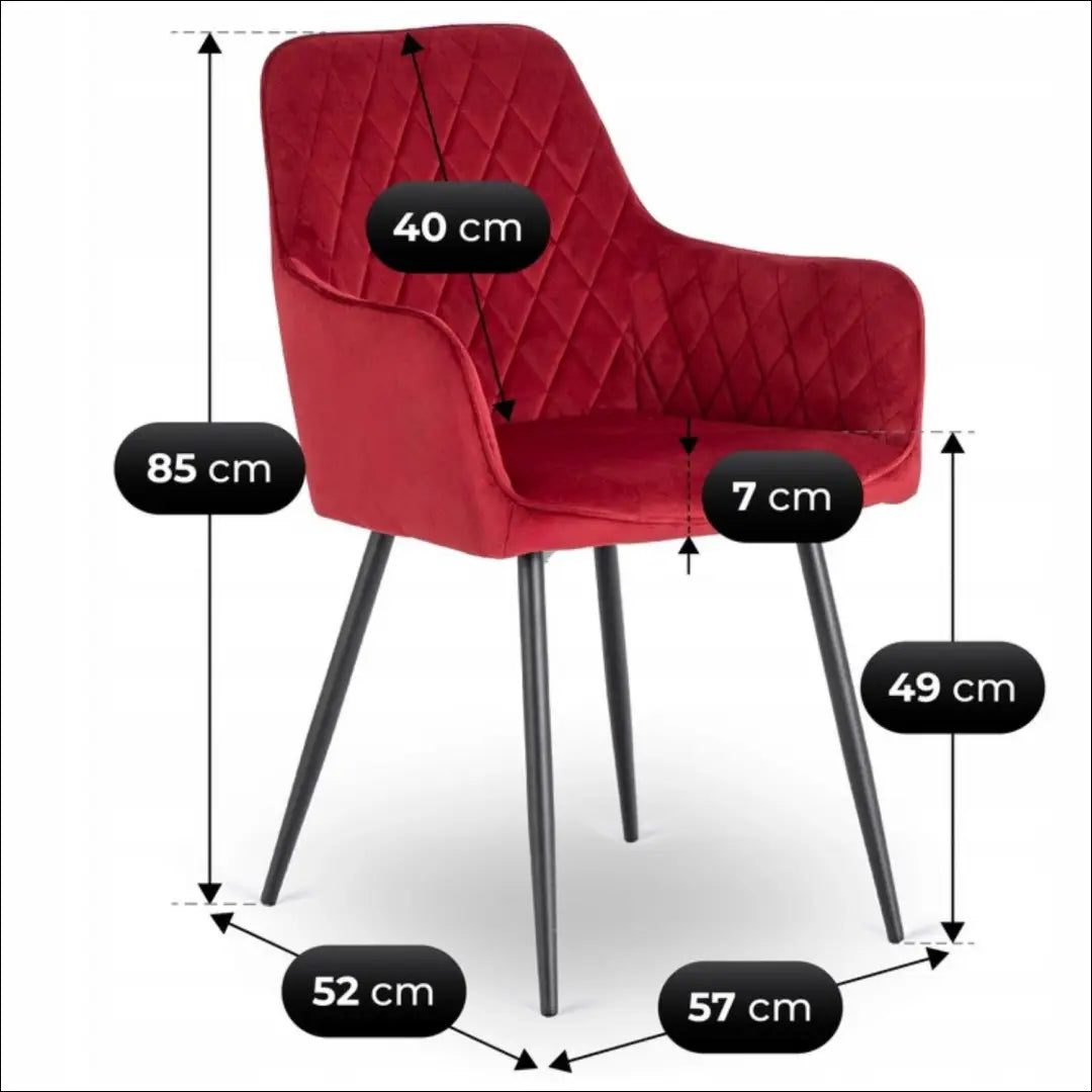 Kėdė su veliūro audiniu TE931 - €53 Save 15% 50-100, __label:Pristatymas 5-14 d.d., elite, Krzesła,
