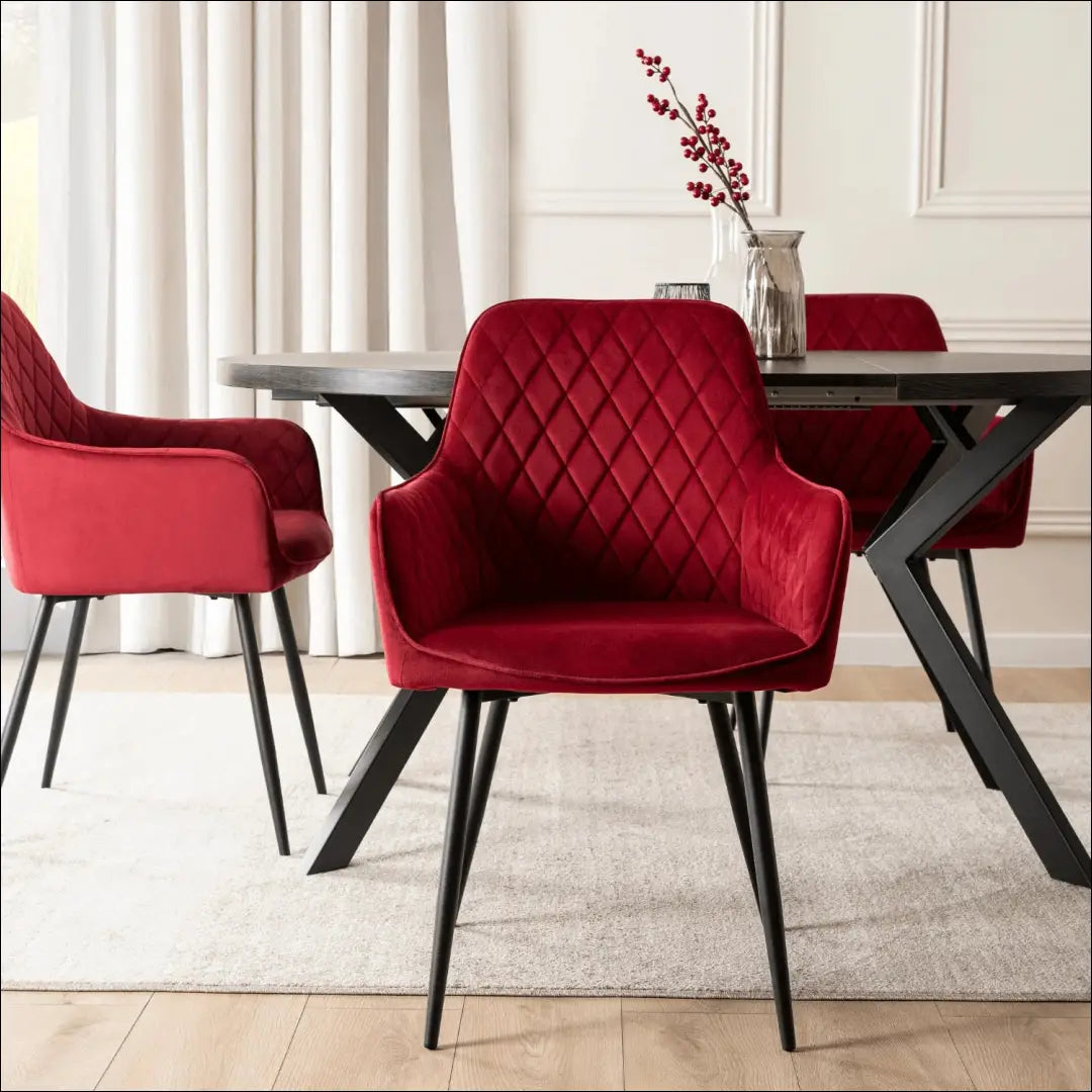 Kėdė su veliūro audiniu TE931 - €53 Save 15% 50-100, __label:Pristatymas 5-14 d.d., elite, Krzesła, uzsakomi Raudona ir