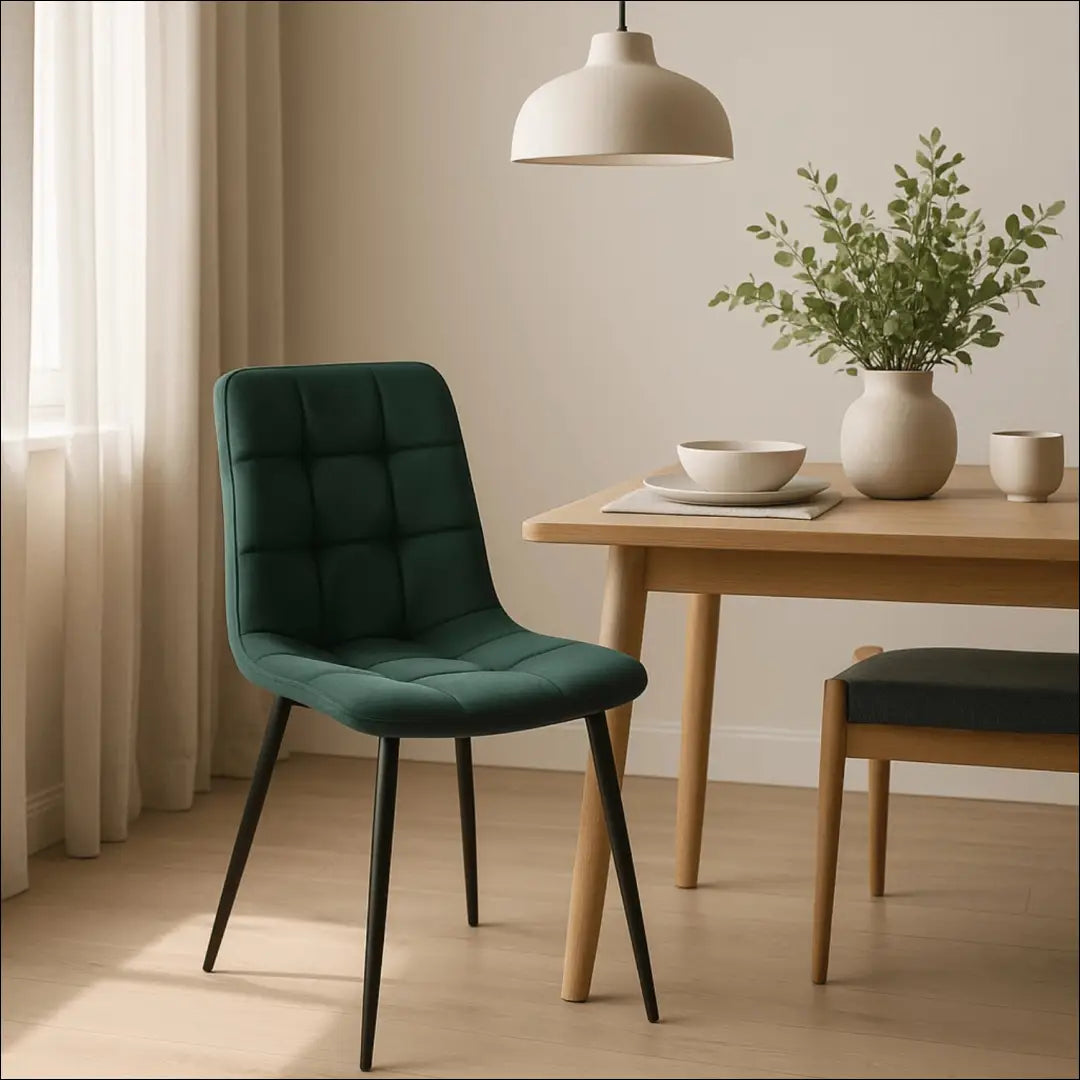 Kėdė su veliūro audiniu žalios spalvos TE016 - €35 Save 15% 25-50, __label:Pristatymas 5-14 d.d., elite, Krzesła,