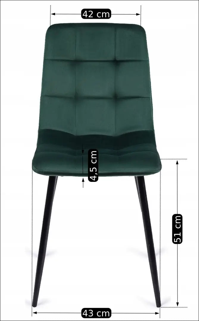 Kėdė su veliūro audiniu žalios spalvos TE016 - €34 Save 15% 25-50, __label:Pristatymas 5-14 d.d., elite, Krzesła,