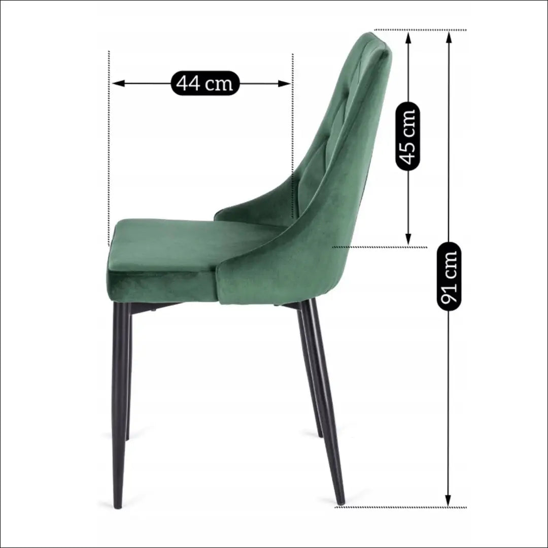 Kėdė su veliūro audiniu žalios spalvos TE028 - €48 Save 15% 25-50, __label:Pristatymas 5-14 d.d., elite, Krzesła,