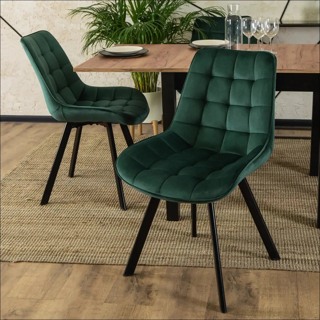 Kėdė su veliūro audiniu žalios spalvos TE034 - €52 Save 15% 50-100, __label:Pristatymas 5-14 d.d., elite, Krzesła,