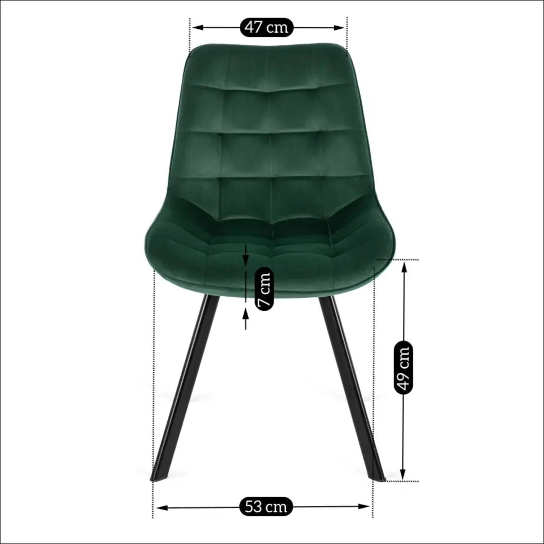 Kėdė su veliūro audiniu žalios spalvos TE034 - €52 Save 15% 50-100, __label:Pristatymas 5-14 d.d., elite, Krzesła,