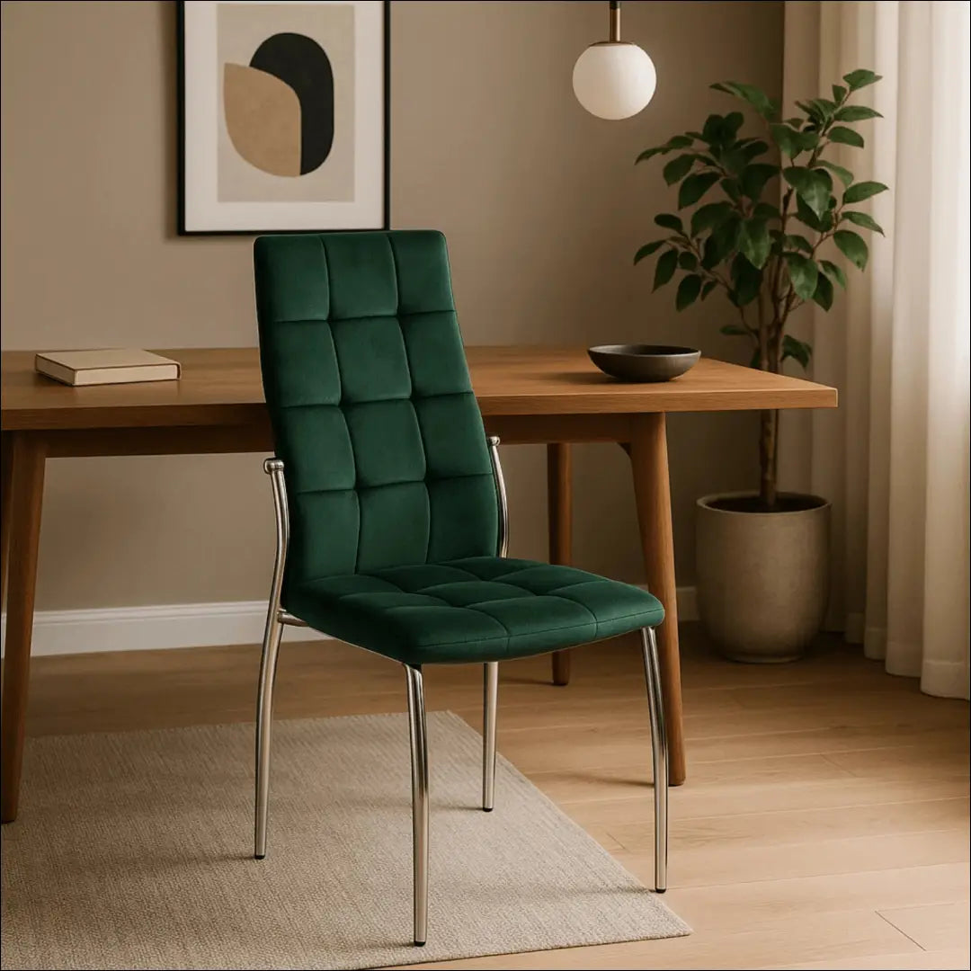 Kėdė su veliūro audiniu žalios spalvos TE038 - €43 Save 15% 25-50, __label:Pristatymas 5-14 d.d., elite, Krzesła,