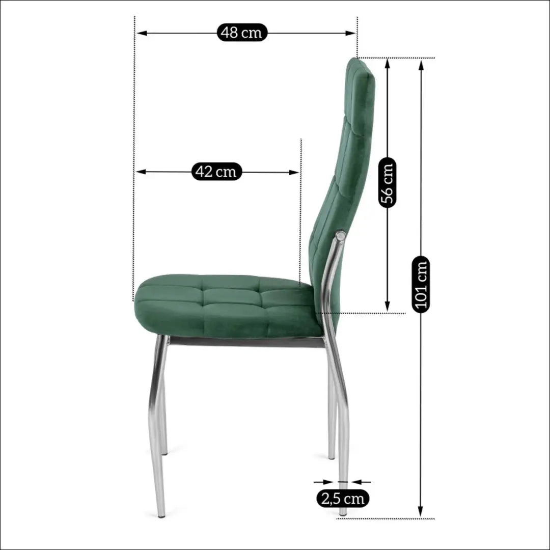 Kėdė su veliūro audiniu žalios spalvos TE038 - €43 Save 15% 25-50, __label:Pristatymas 5-14 d.d., elite, Krzesła,