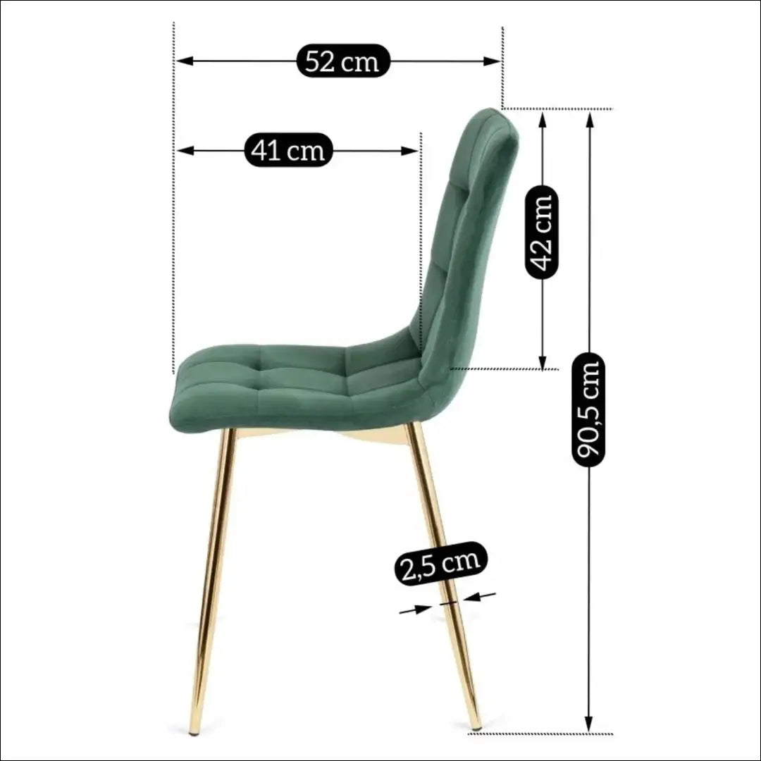 Kėdė su veliūro audiniu žalios spalvos TE110 - €43 Save 15% 25-50, __label:Pristatymas 5-14 d.d., elite, Krzesła,