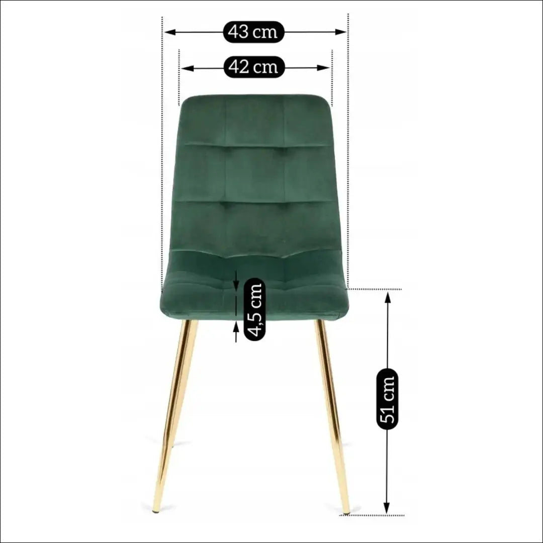 Kėdė su veliūro audiniu žalios spalvos TE110 - €43 Save 15% 25-50, __label:Pristatymas 5-14 d.d., elite, Krzesła,