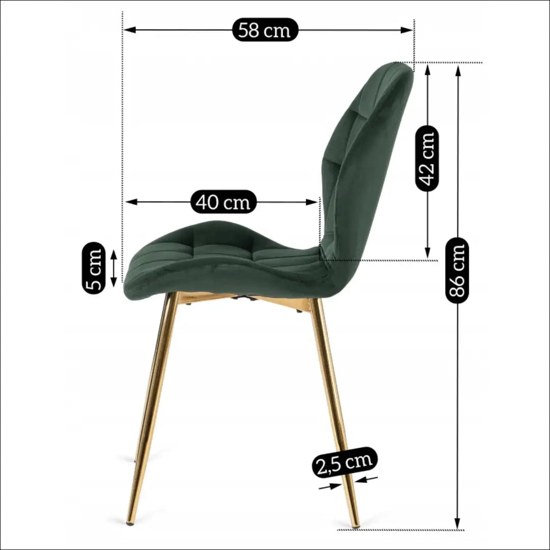 Kėdė su veliūro audiniu žalios spalvos TE305 - €38 Save 15% 25-50, __label:Pristatymas 5-14 d.d., elite,