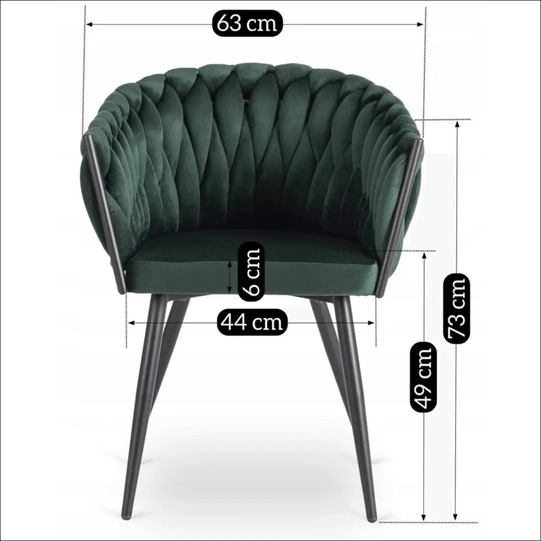 Kėdė su veliūro audiniu žalios spalvos TE395 - €97 Save 15% 50-100, __label:Pristatymas 5-14 d.d., elite, Krzesła,