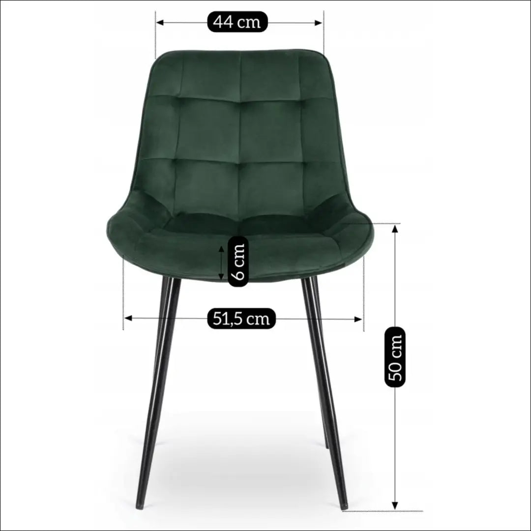 Kėdė su veliūro audiniu žalios spalvos TE465 - €43 Save 15% 25-50, __label:Pristatymas 5-14 d.d., elite, spalva-zalia,