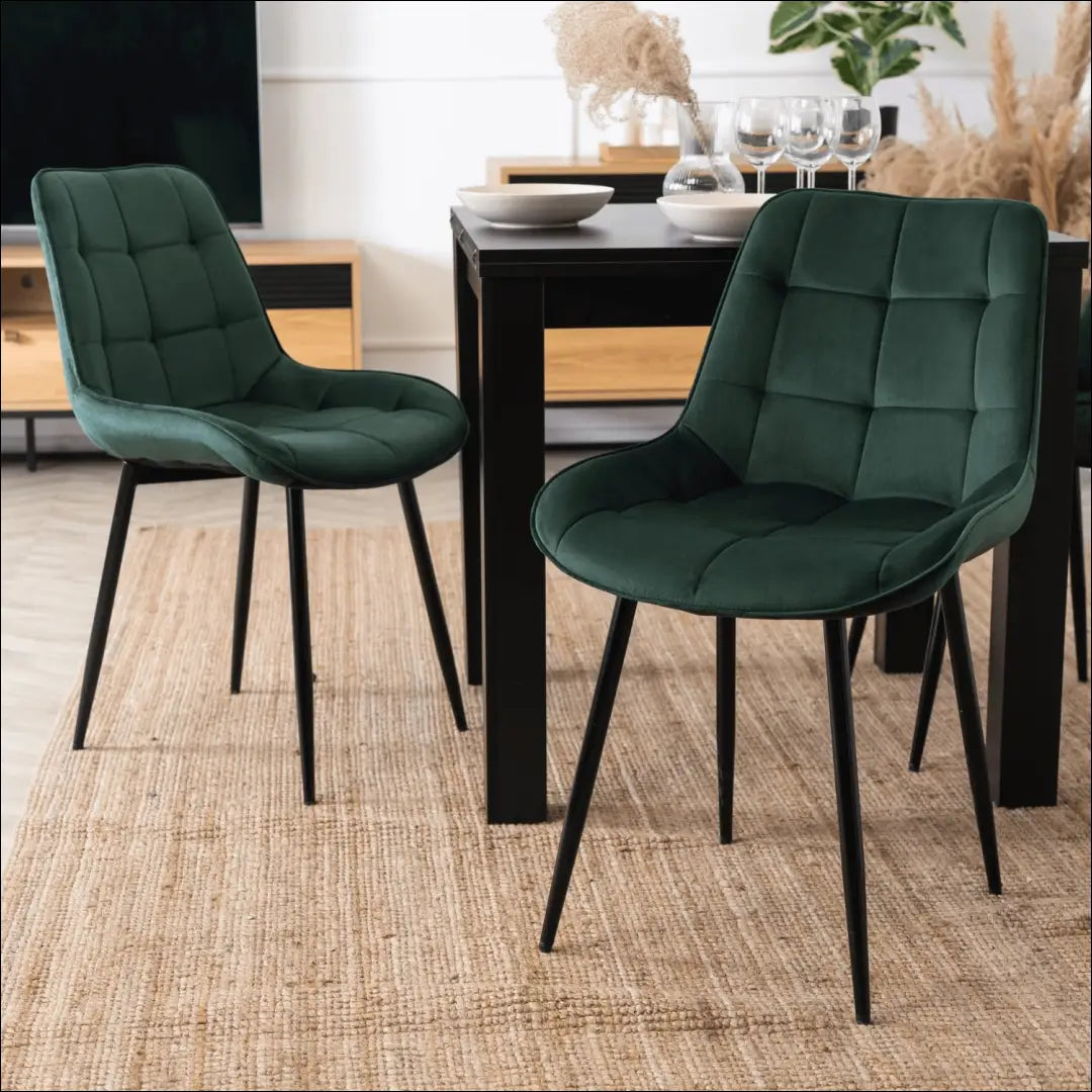 Kėdė su veliūro audiniu žalios spalvos TE465 - €43 Save 15% 25-50, __label:Pristatymas 5-14 d.d., elite, spalva-zalia,