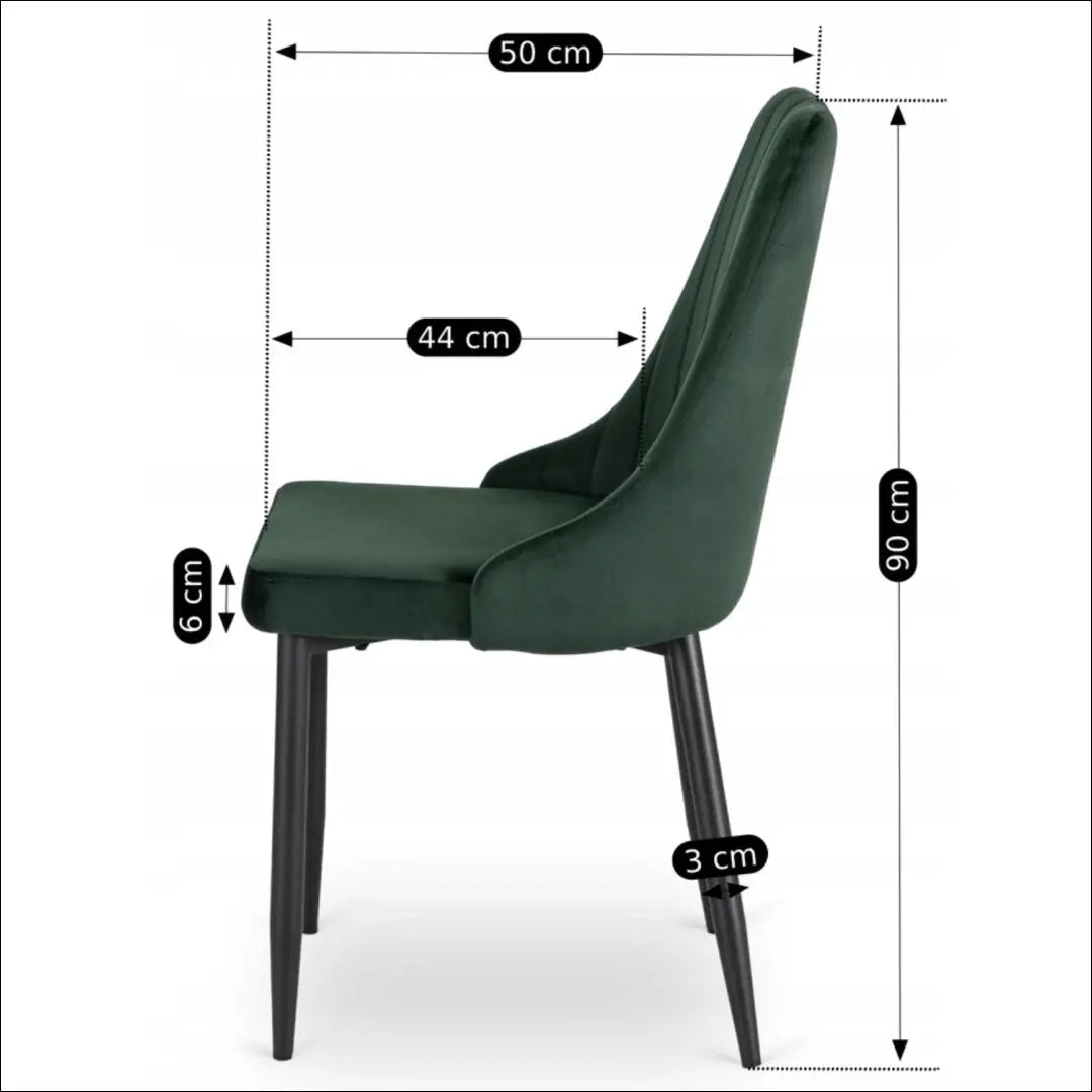 Kėdė su veliūro audiniu žalios spalvos TE552 - €51 Save 15% 50-100, __label:Pristatymas 5-14 d.d., elite, spalva-zalia,