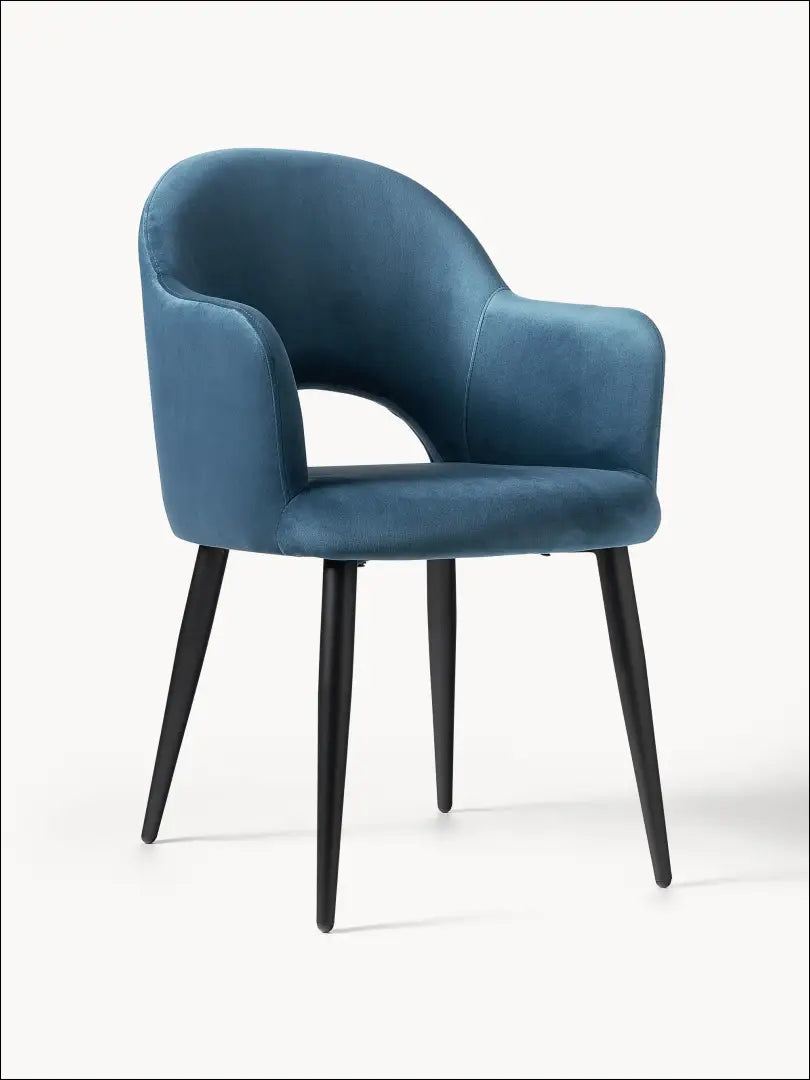 Kėdė VI1003 - €112 Save 55% 100-200, __label:Pristatymas 1-2 d.d., color-melyna, kedes-valgomojo, material-aksomas €100