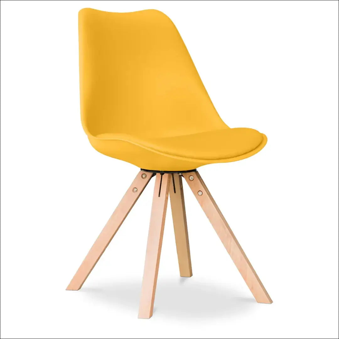 Kėdė VI1015 - €29 Save 60% 25-50, __label:Pristatymas 1-2 d.d., color-geltona, kedes-valgomojo, material-eko-oda €25
