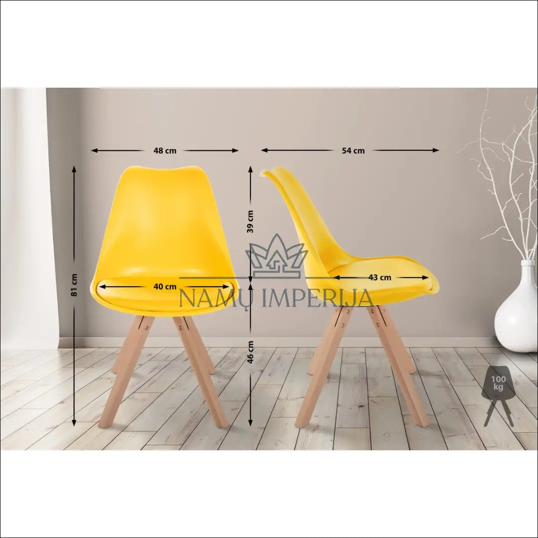 Kėdė VI1015 €37 Save 50% 25 50, __label:Pristatymas 1 2 d.d., color geltona, kedes valgomojo, material eko oda €25