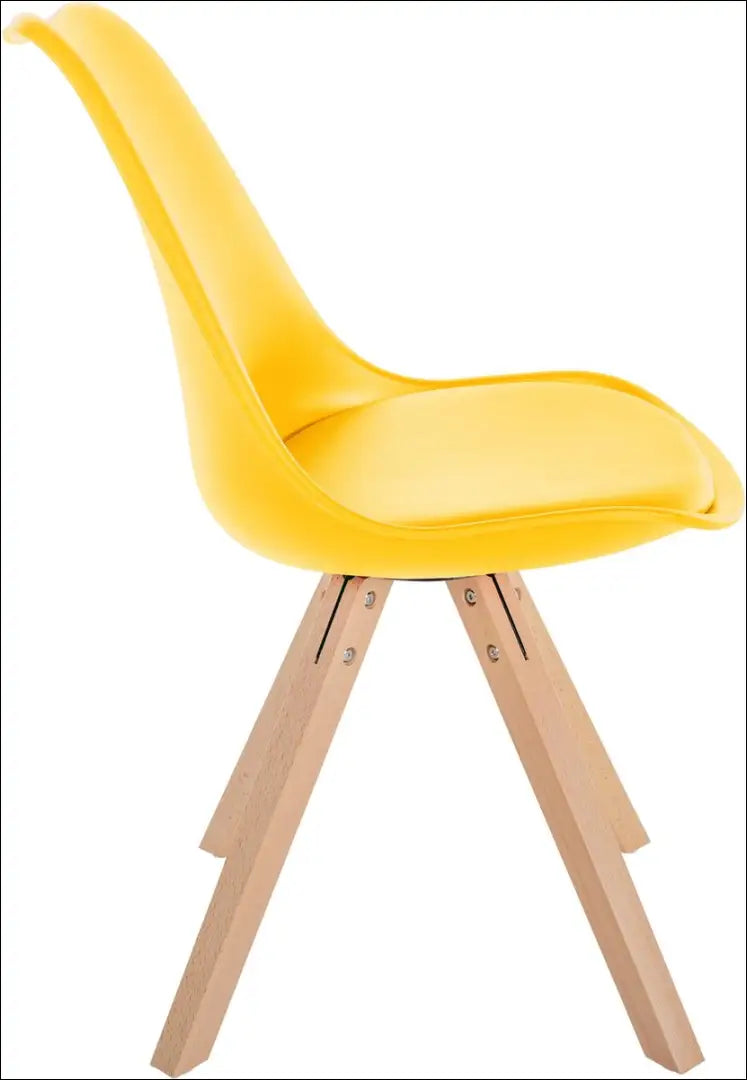 Kėdė VI1015 - €33 Save 55% 25-50, __label:Pristatymas 1-2 d.d., color-geltona, kedes-valgomojo, material-eko-oda €25