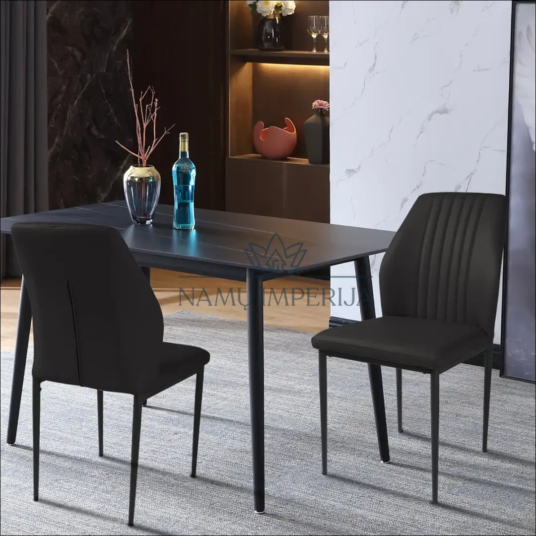 Kėdė VI1031 - €40 Save 50% 25-50, __label:Pristatymas 1-2 d.d., color-juoda, kedes-valgomojo, material-dirbtine-oda €25
