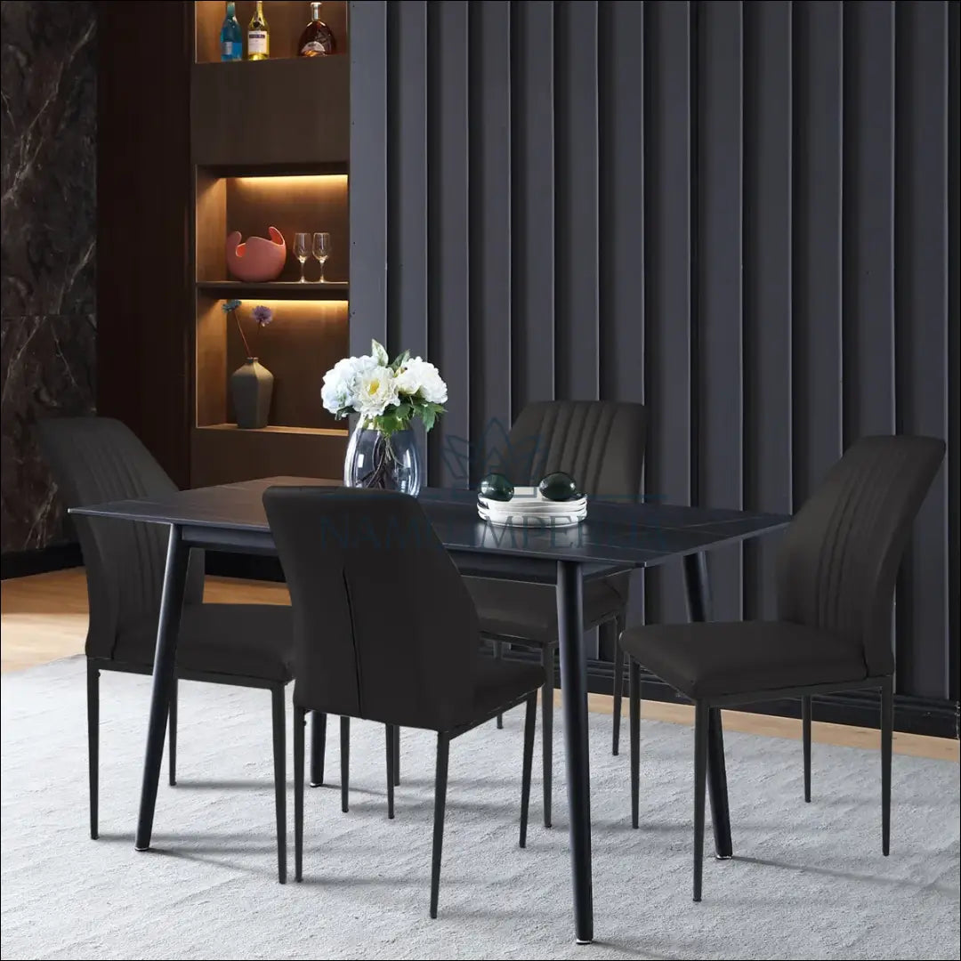 Kėdė VI1031 - €40 Save 50% 25-50, __label:Pristatymas 1-2 d.d., color-juoda, kedes-valgomojo, material-dirbtine-oda €25
