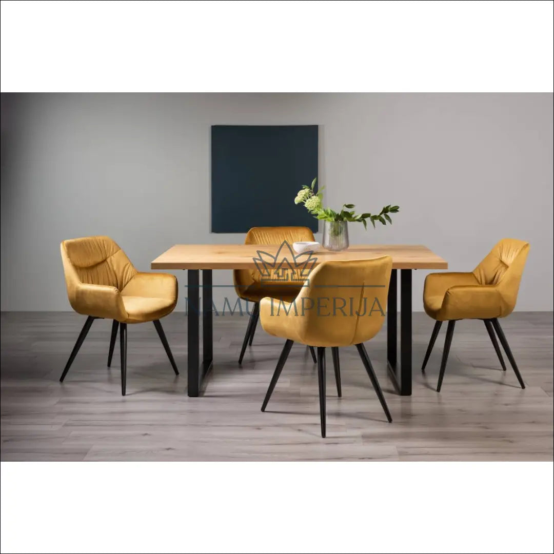 Kėdė VI1033 - €68 Save 50% 50-100, __label:Pristatymas 1-2 d.d., color-geltona, kedes-valgomojo, material-aksomas €50