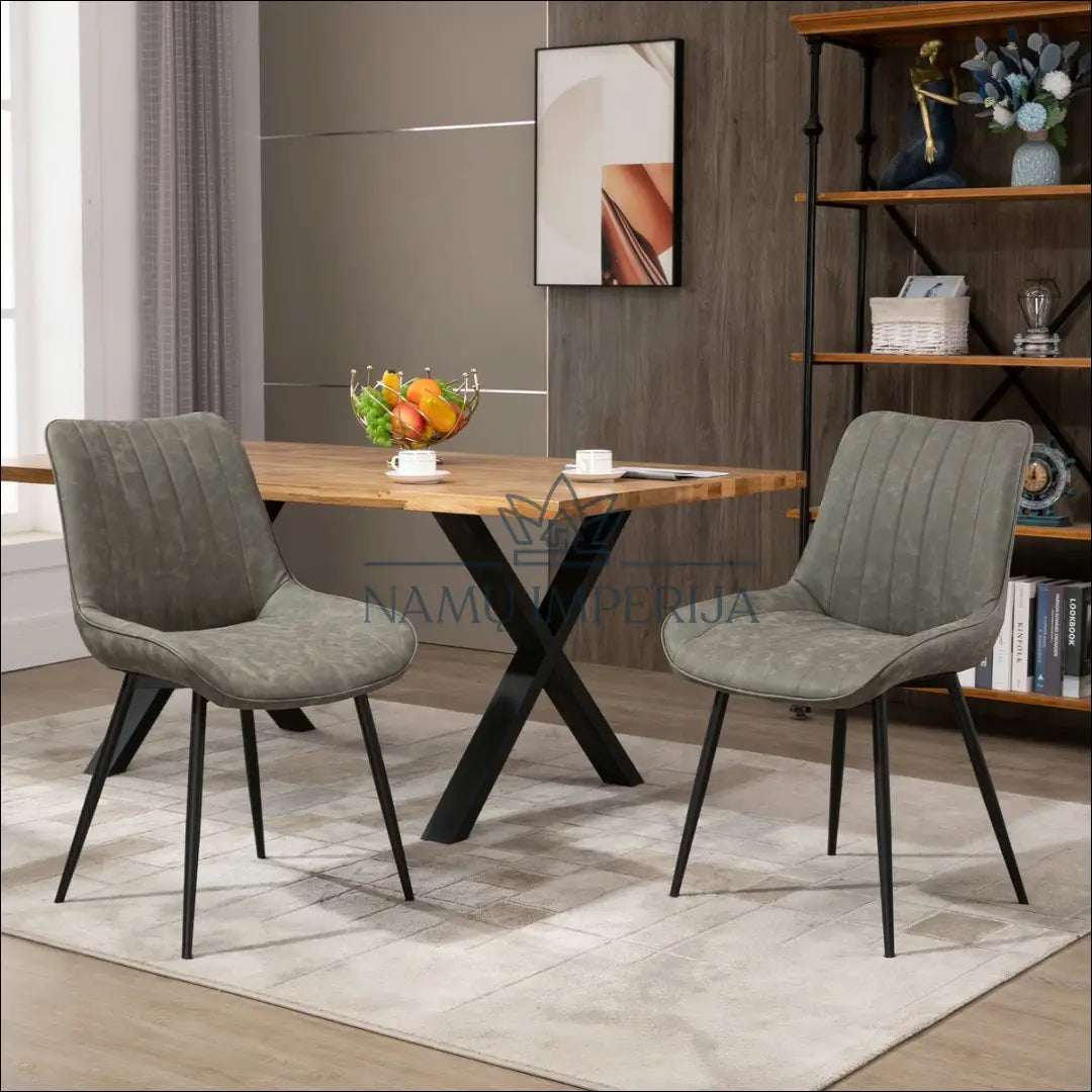 Kėdė VI1036 - €58 Save 50% 50-100, __label:Pristatymas 1-2 d.d., color-pilka, kedes-valgomojo, material-dirbtine-oda