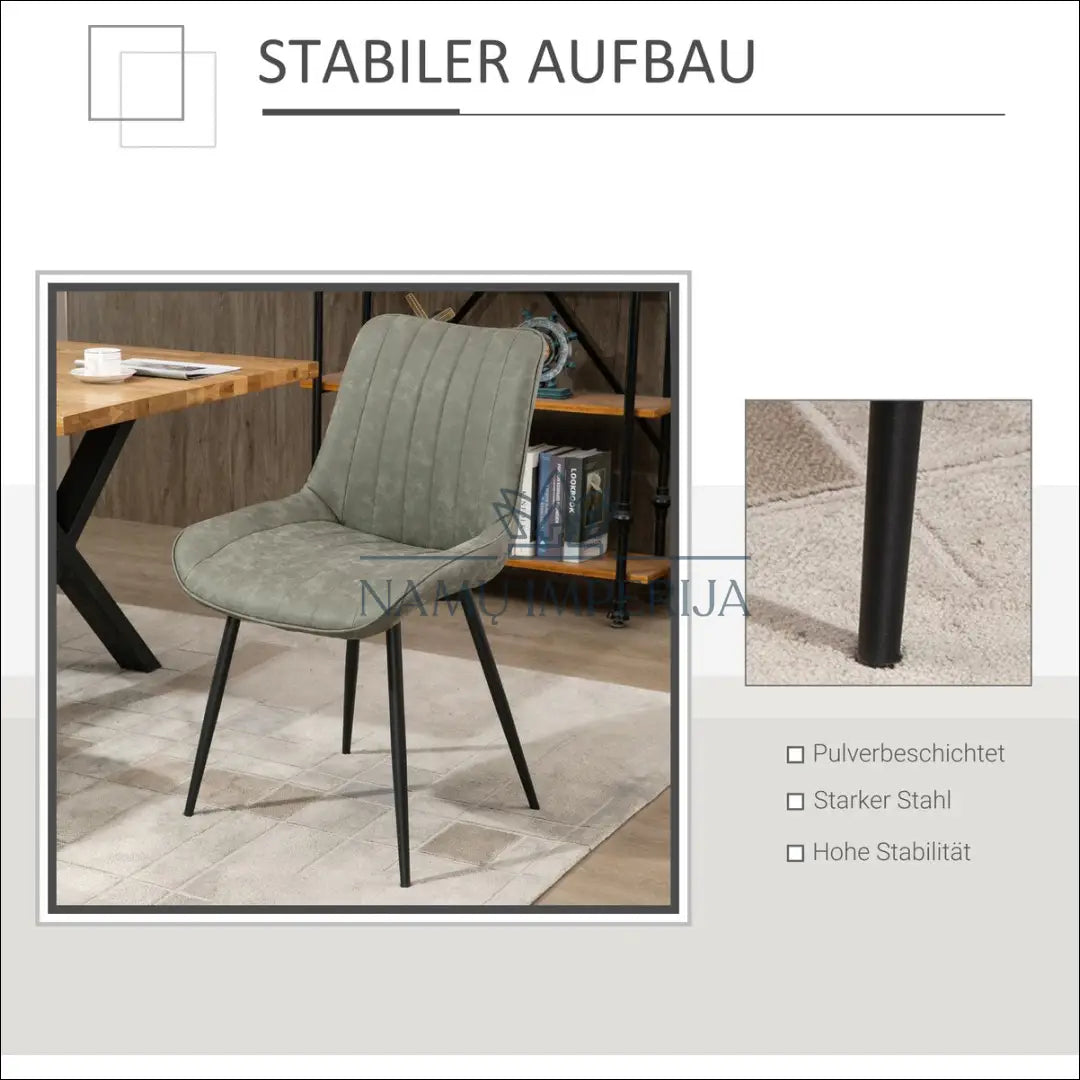 Kėdė VI1036 - €58 Save 50% 50-100, __label:Pristatymas 1-2 d.d., color-pilka, kedes-valgomojo, material-dirbtine-oda