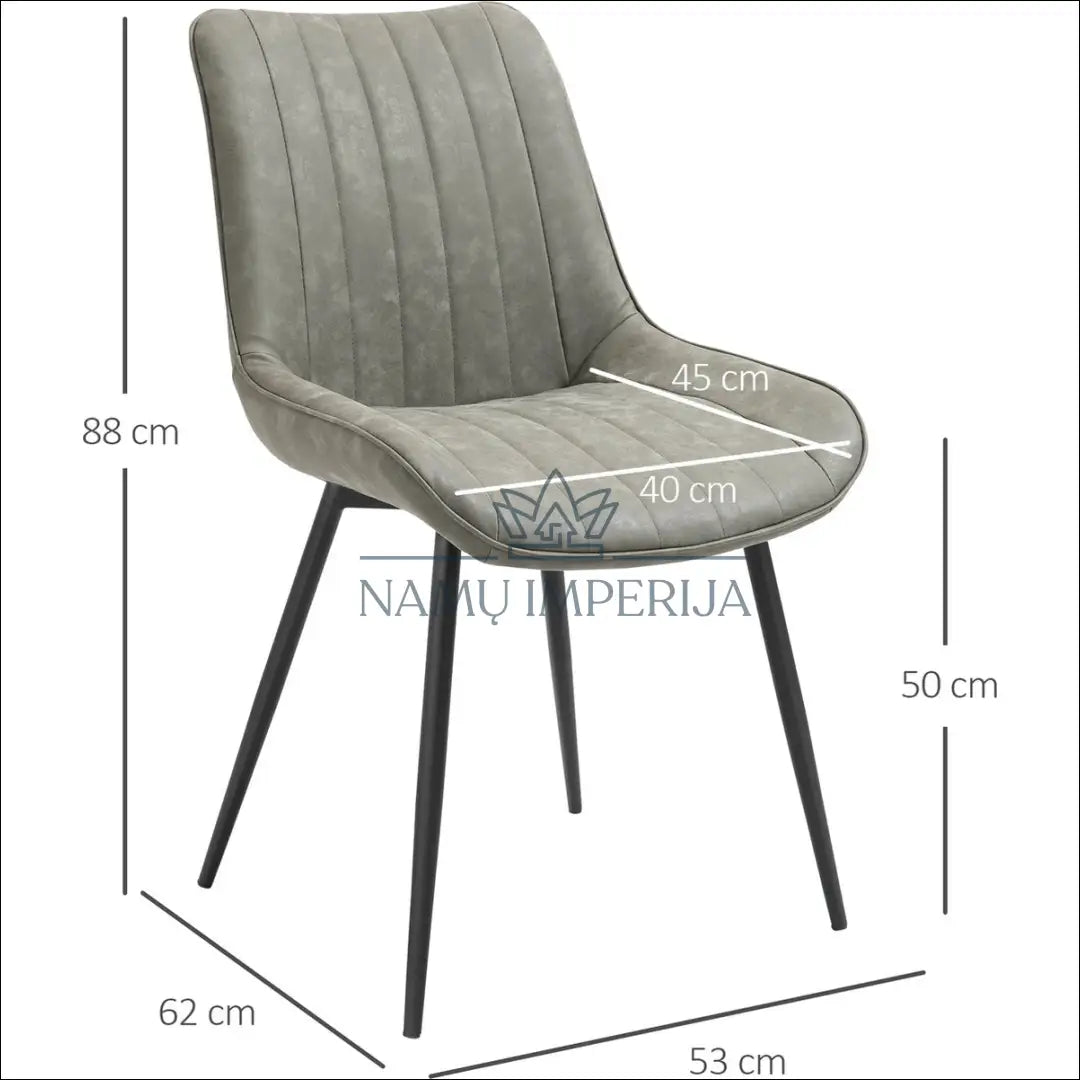 Kėdė VI1036 - €58 Save 50% 50-100, __label:Pristatymas 1-2 d.d., color-pilka, kedes-valgomojo, material-dirbtine-oda