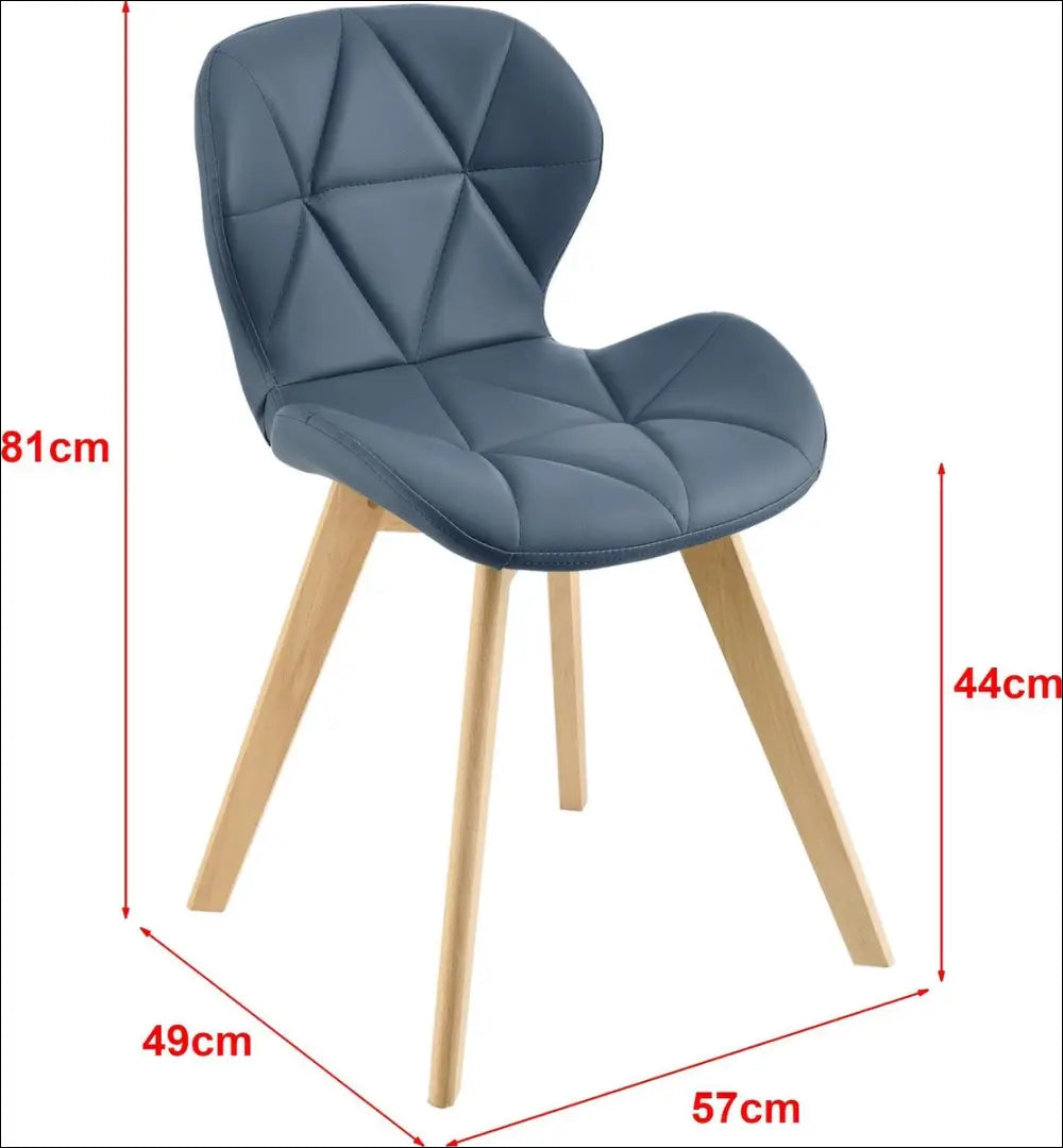 Kėdė VI1051 - €56 Save 55% 50-100, __label:Pristatymas 1-2 d.d., color-melyna, kedes-valgomojo, material-dirbtine-oda