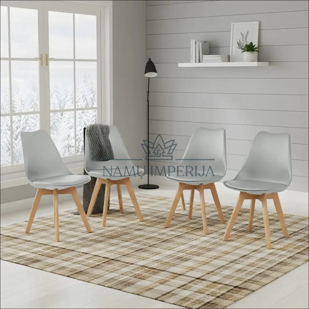 Kėdė VI1056 - €45 Save 50% 25-50, __label:Pristatymas 1-2 d.d., color-pilka, kedes-valgomojo, material-dirbtine-oda €25