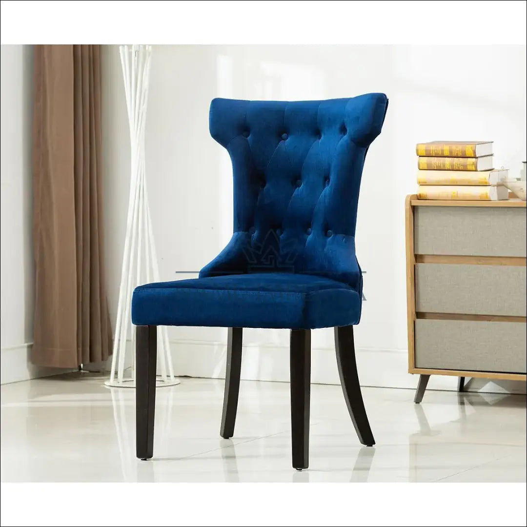 Kėdė VI1060 - €107 Save 50% 100-200, __label:Pristatymas 1-2 d.d., color-melyna, kedes-valgomojo, material-aksomas €100