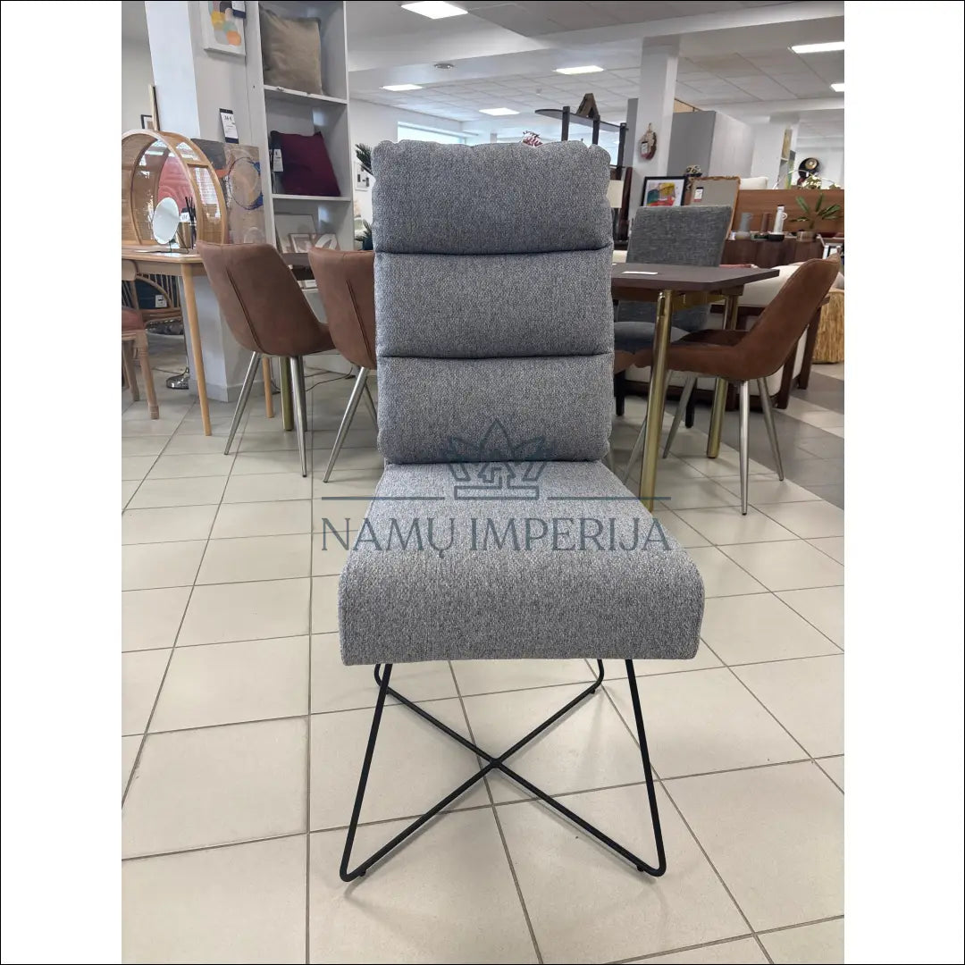 Kėdė VI1064 - €95 Save 50% 50-100, __label:Pristatymas 1-2 d.d., color-pilka, kedes-valgomojo, material-gobelenas €50