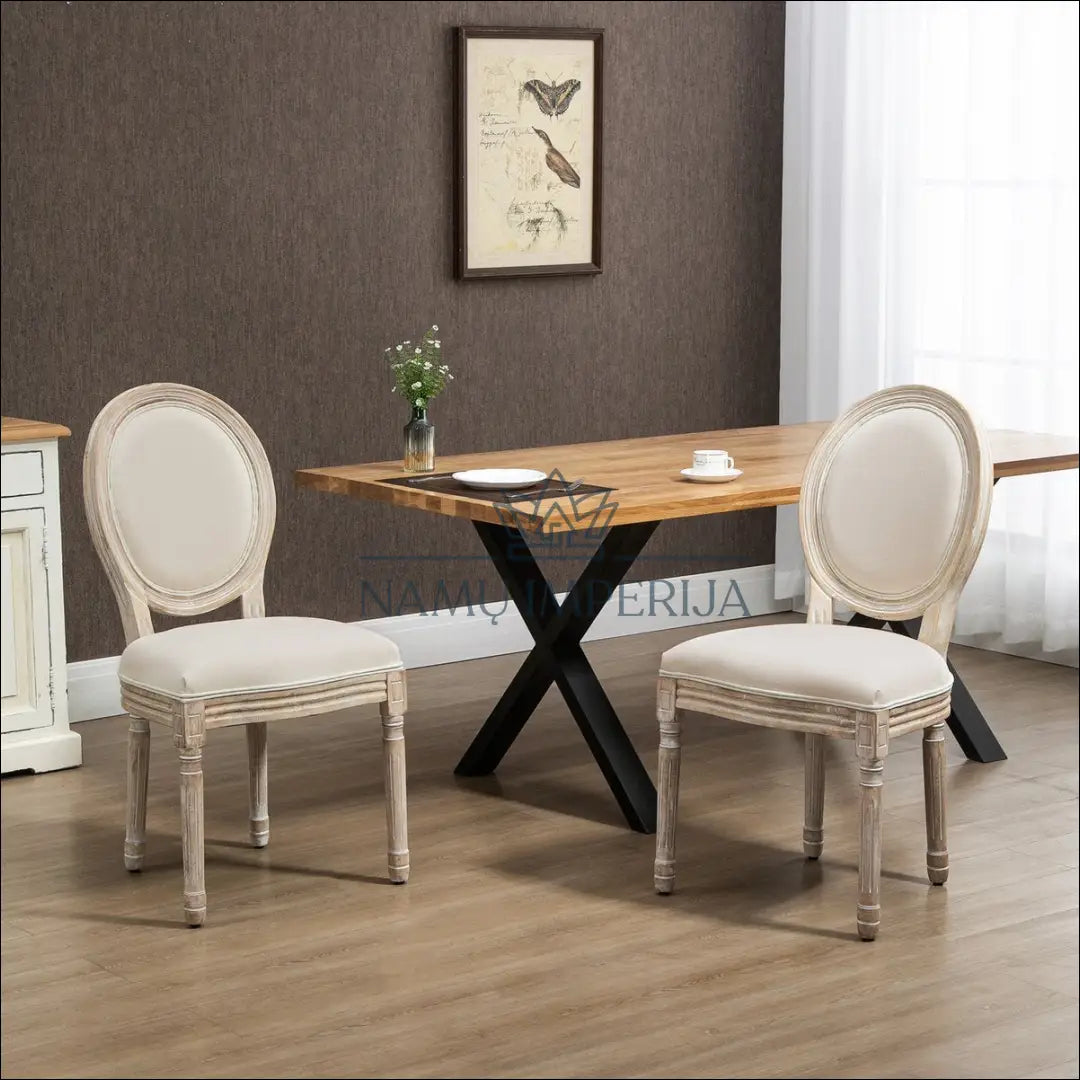 Kėdė VI1070 - €72 Save 50% 50-100, __label:Pristatymas 1-2 d.d., color-kremas, color-ruda, kedes-valgomojo €50 to €100
