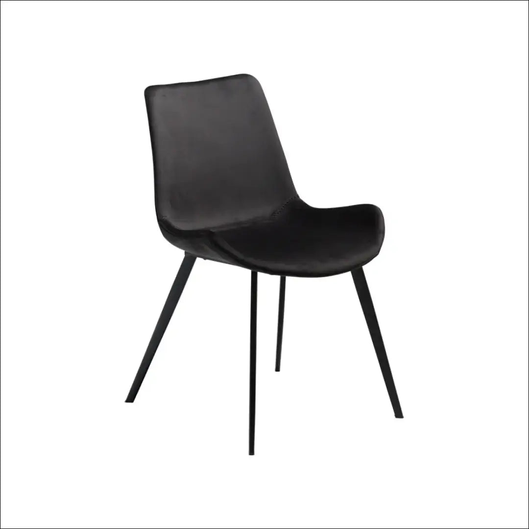 Kėdė VI1076 - €53 Save 50% 50-100, __label:Pristatymas 1-2 d.d., color-juoda, kedes-valgomojo, material-aksomas €50
