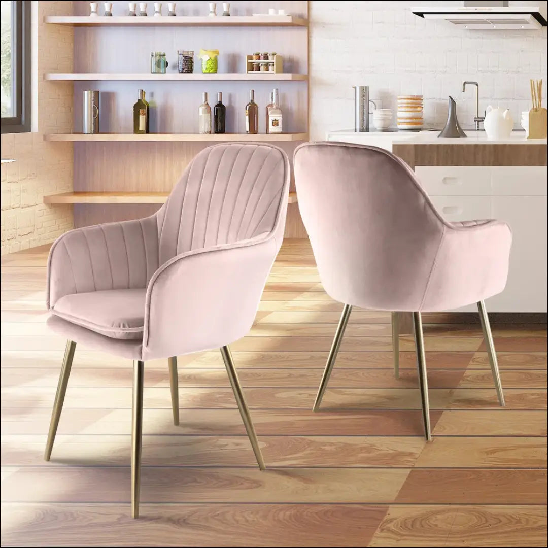 Kėdė VI1091 - €68 Save 50% 50-100, __label:Pristatymas 1-2 d.d., color-rozine, kedes-valgomojo, material-aksomas €50
