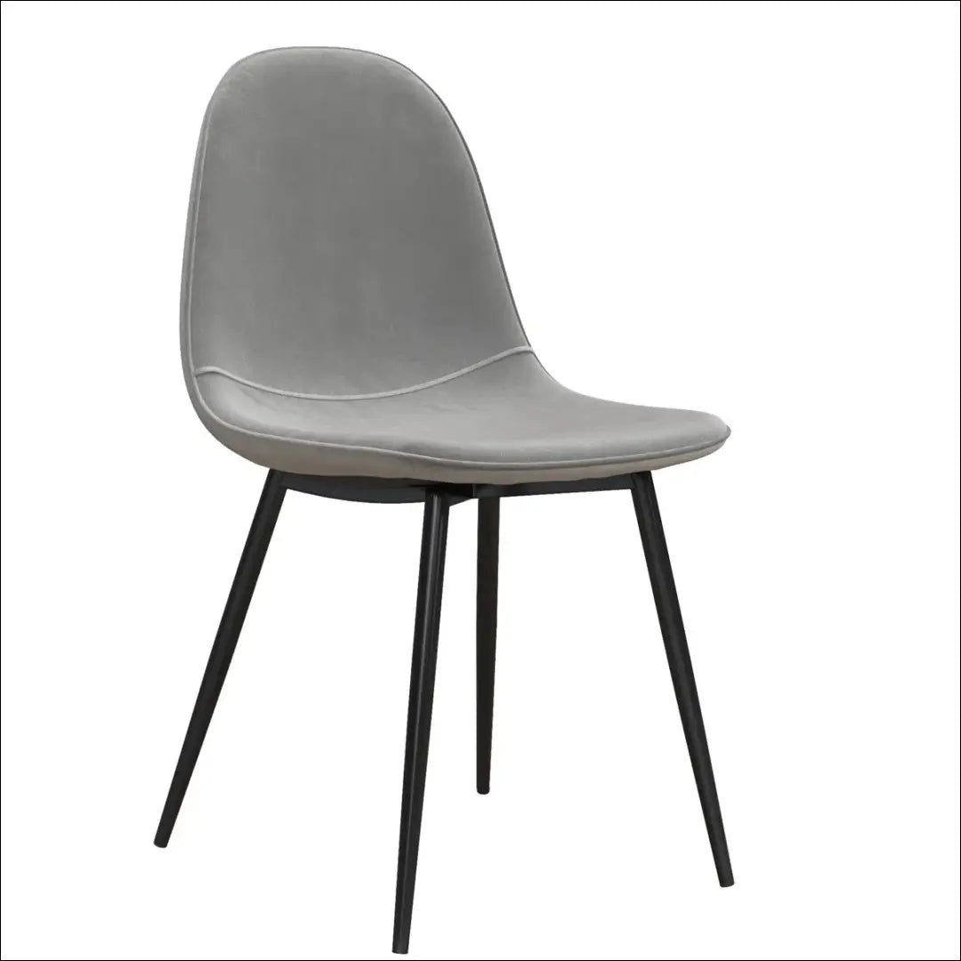 Kėdė VI1117 - €49 Save 50% 25-50, __label:Pristatymas 1-2 d.d., color-pilka, kedes-valgomojo, material-aksomas €25