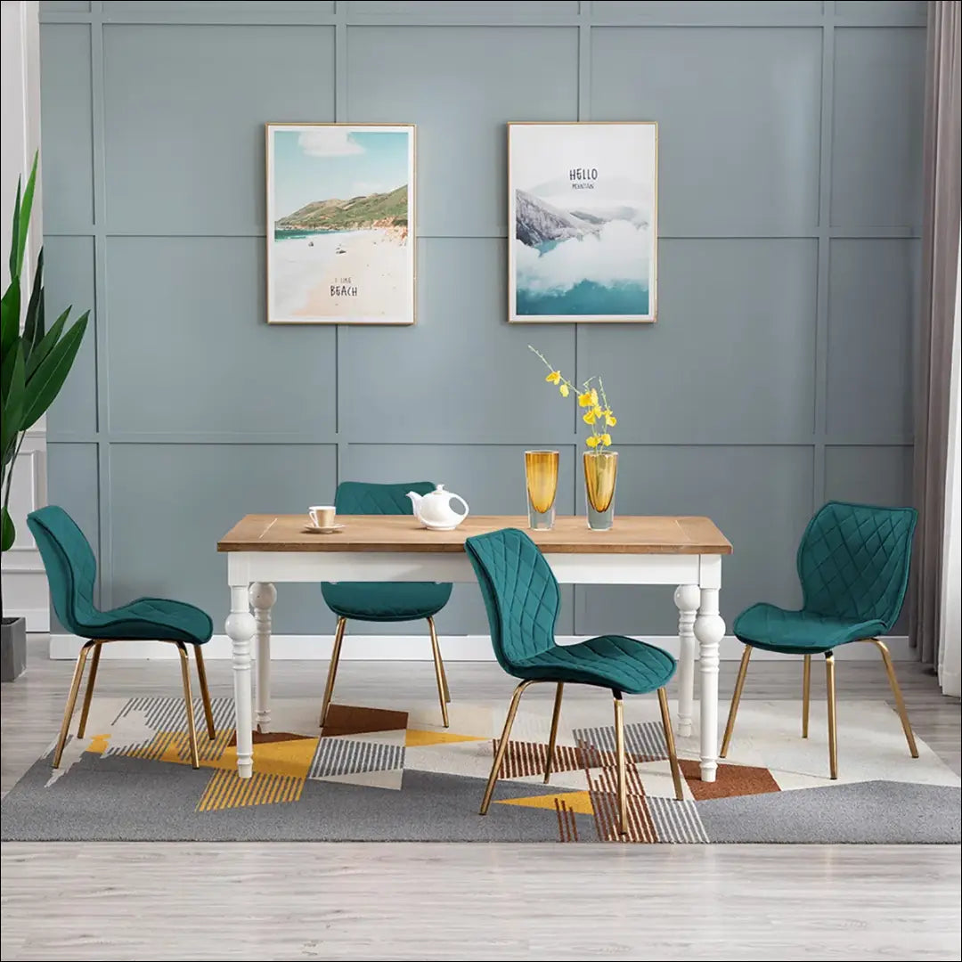 Kėdė VI1122 - €68 Save 50% 50-100, __label:Pristatymas 1-2 d.d., color-turkis, kedes-valgomojo, material-aksomas €50