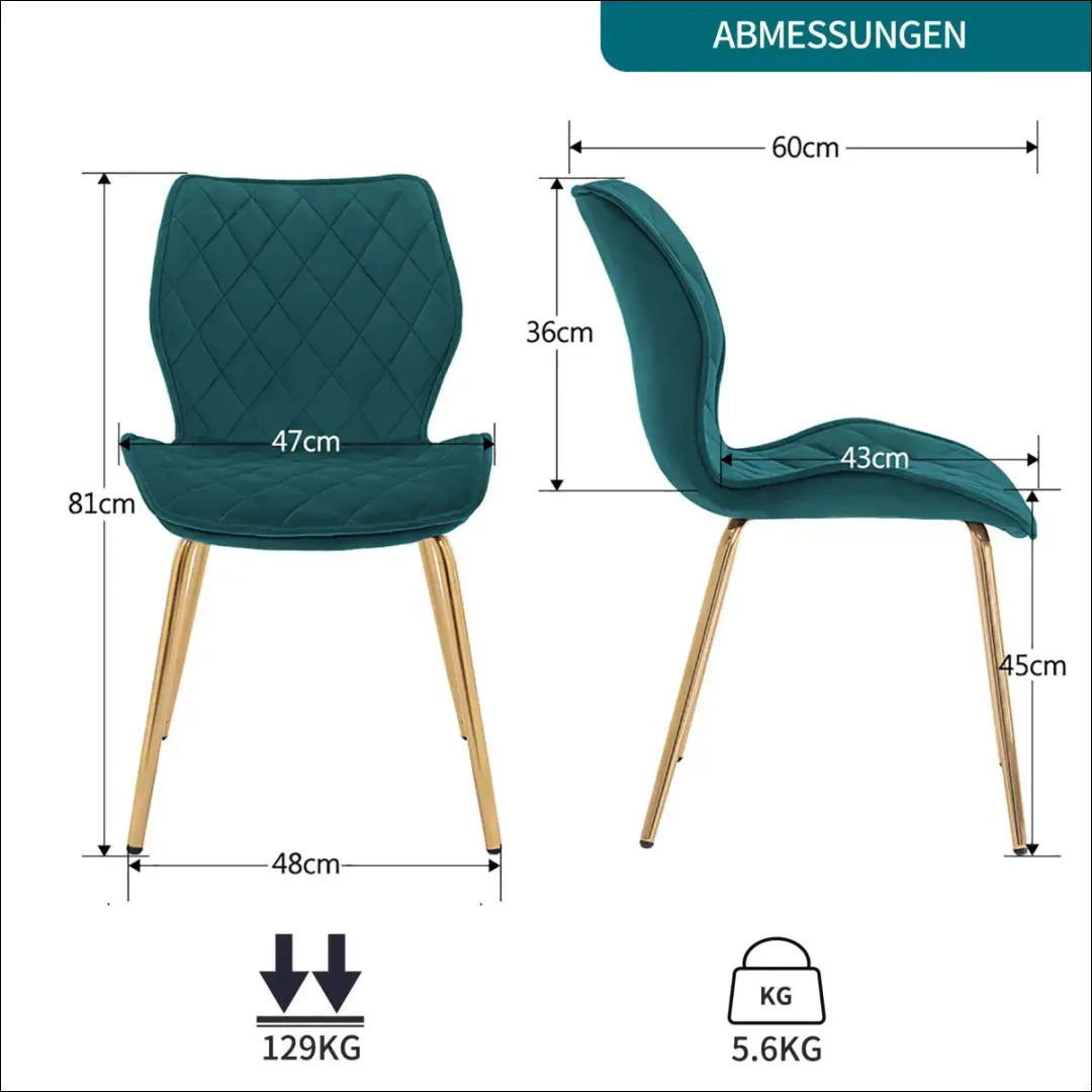 Kėdė VI1122 - €68 Save 50% 50-100, __label:Pristatymas 1-2 d.d., color-turkis, kedes-valgomojo, material-aksomas €50