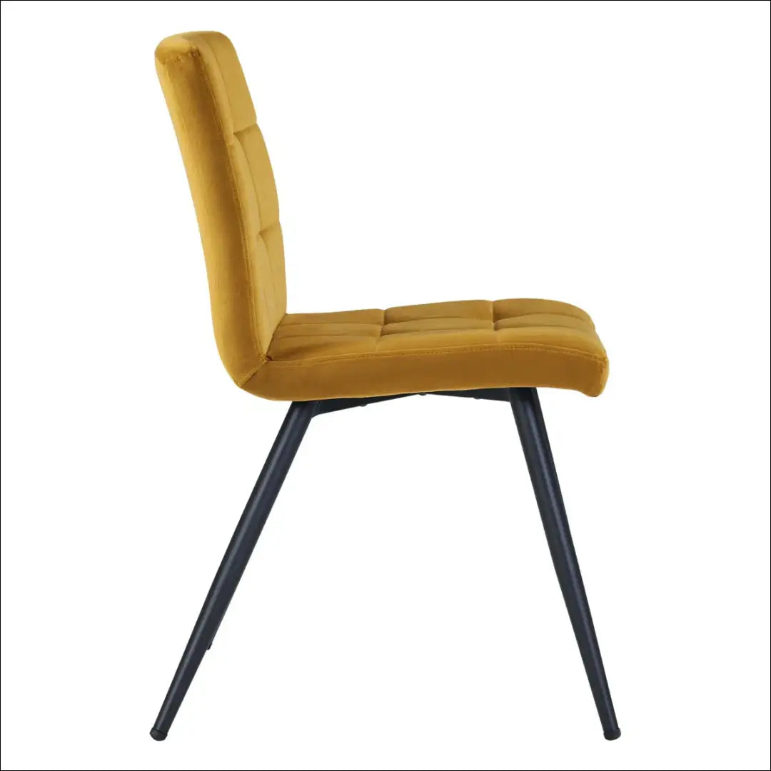 Kėdė VI1141 - €57 Save 50% 50-100, __label:Pristatymas 1-2 d.d., color-geltona, kedes-valgomojo, material-aksomas €50