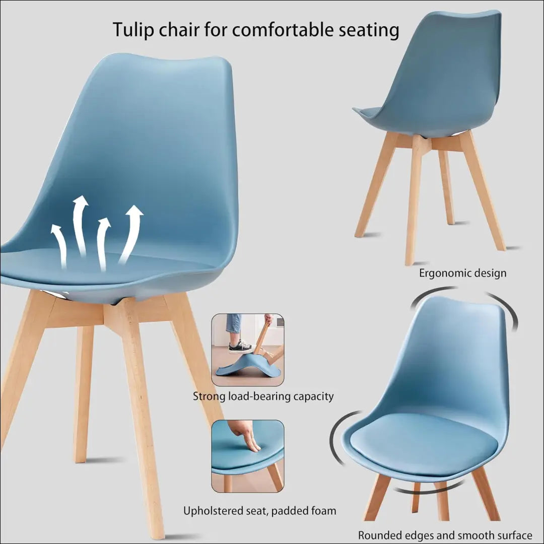 Kėdė VI1156 - €48 Save 50% 25-50, __label:Pristatymas 1-2 d.d., color-melyna, kedes-valgomojo, material-dirbtine-oda