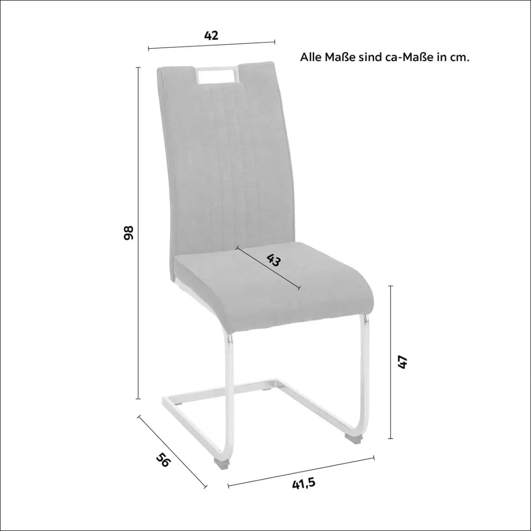 Kėdė VI1183 - €65 Save 50% 50-100, __label:Pristatymas 1-2 d.d., color-pilka, kedes-valgomojo, material-gobelenas €50