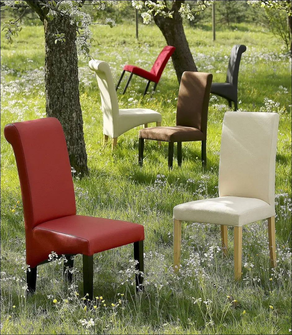 Kėdė VI1185 - €53 Save 50% 50-100, __label:Pristatymas 1-2 d.d., color-kremas, kedes-valgomojo, material-dirbtine-oda