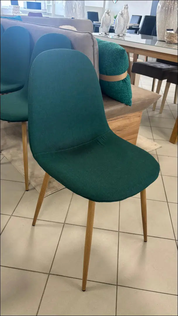 Kėdė VI1245 - €32 Save 50% 25-50, __label:Pristatymas 1-2 d.d., color-zalia, kedes-valgomojo, material-gobelenas €25