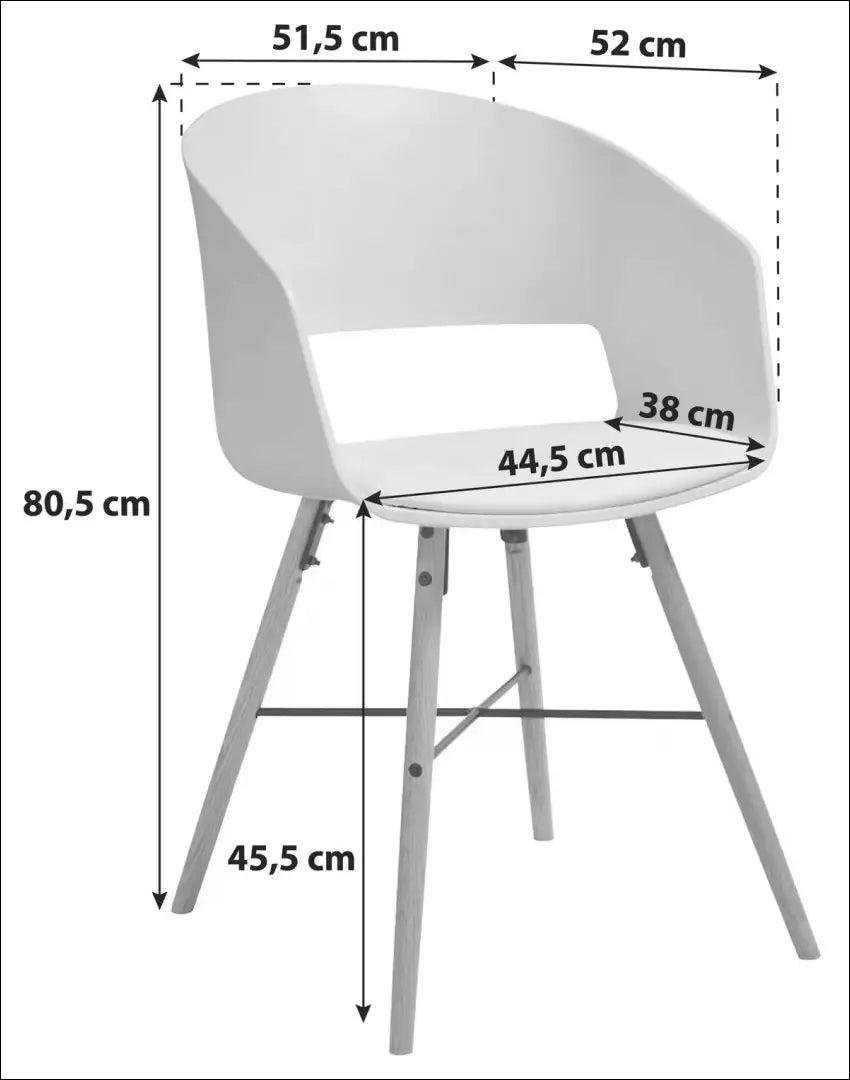 Kėdė VI1257 - €45 Save 50% 25-50, __label:Pristatymas 1-2 d.d., color-balta, kedes-valgomojo, material-eko-oda €25
