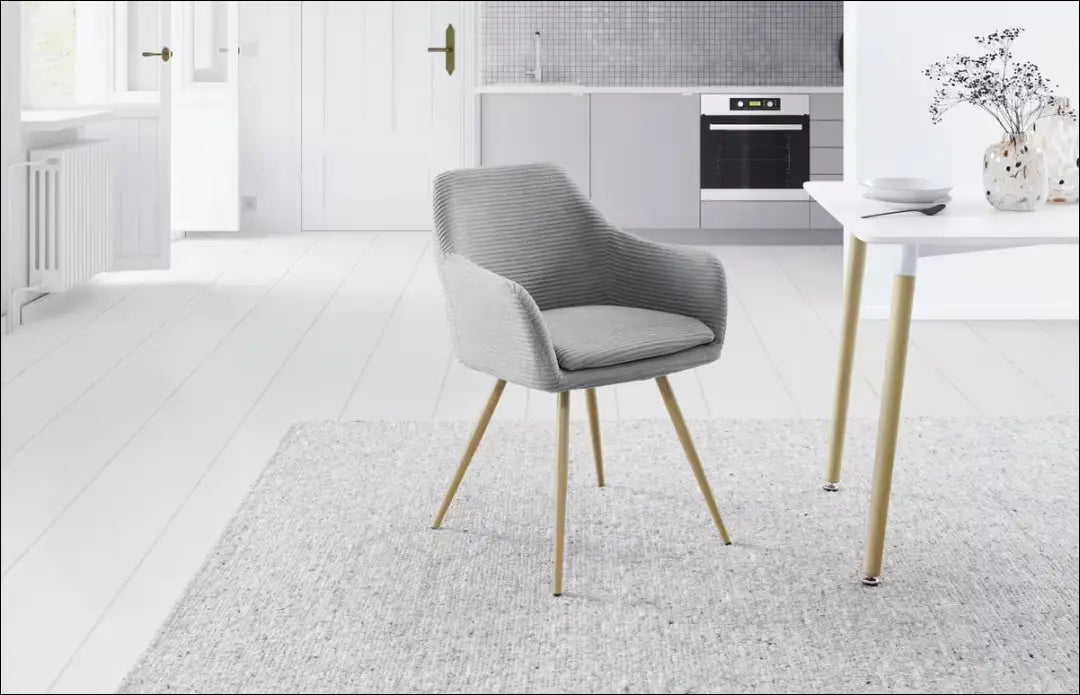 Kėdė VI1258 - €55 Save 50% 50-100, __label:Pristatymas 1-2 d.d., color-pilka, kedes-valgomojo, material-aksomas €50